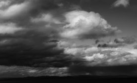 Dark sky with rain